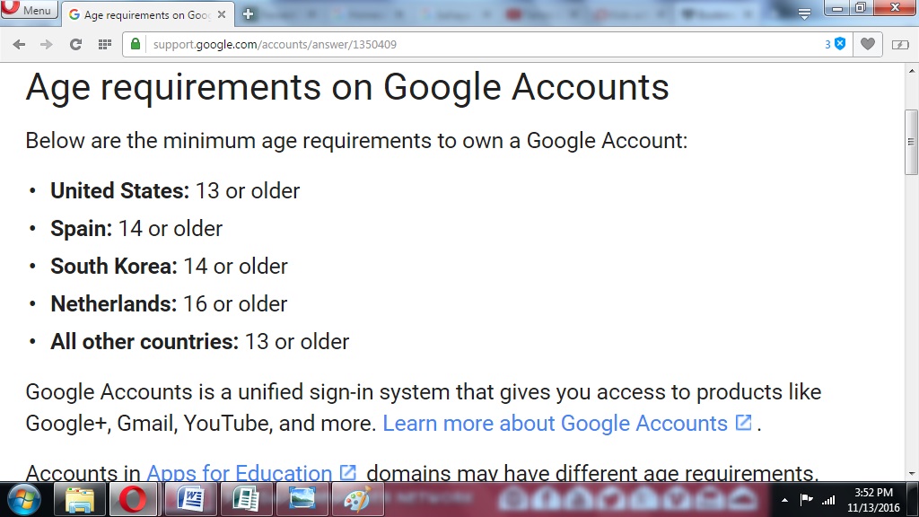 Batas MInimal Google